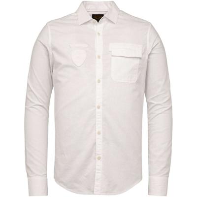 Long sleeve shirt cotton/linen car bright white