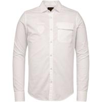 Long sleeve shirt cotton/linen car bright white
