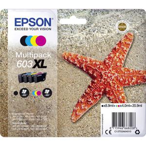 Epson Inktcartridge T03A64, 603XL Origineel Combipack Zwart, Cyaan, Magenta, Geel C13T03A64010