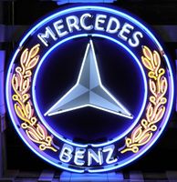 Mercedes-Benz Logo Neon Verlichting XL 100 x 100 cm - thumbnail