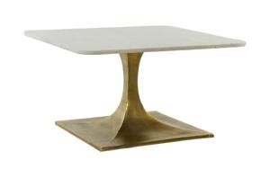 Light & Living Salontafel Rickerd Marmer, 70 x 70cm - Wit - Vierkant