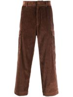 Kenzo pantalon court en velours côtelé - Marron