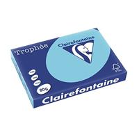 Clairefontaine 1889C - Ries printerpapier/kopieerpapier Trophee, intensieve kleuren, DIN A3, 80 g, 500 vel, Alize blauw, 1 Ries