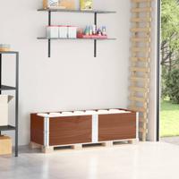 Palletopzetranden 2 st 150x50 cm massief grenenhout bruin - thumbnail