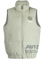 AAPE BY *A BATHING APE® gilet matelassé à patch logo - Vert