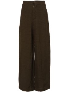 Uma Wang pantalon palazzo à coupe ample - Marron