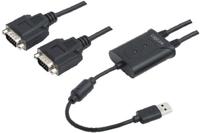 LogiLink AU0031 seriële kabel Zwart USB Type-A DB-9