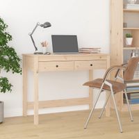 Bureau met lades 100x50x78 cm massief grenenhout - thumbnail