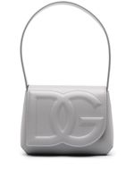 Dolce & Gabbana logo-embossed leather shoulder bag - Gris