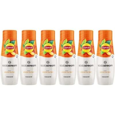 SODASTREAM Concentraten - Verpakking van 6 Lipton Ice Tea Concentraten - Tot 54 liter dranken - 440 ml
