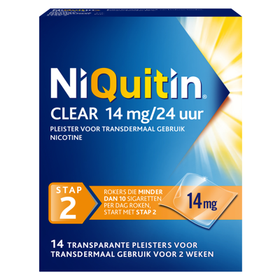 Niquitin Clear Pleisters 14mg Stap 2