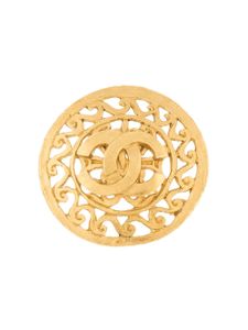 CHANEL Pre-Owned broche à logo CC - Or