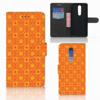 Nokia 3.1 Plus Telefoon Hoesje Batik Oranje