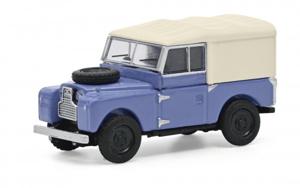 Schuco 452670100 H0 Auto Land Rover 88 blauw met witte softtop