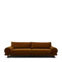 Rivièra Maison 3,5-zits Bank 'Collins' Velvet, kleur Golden Brown