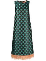 La DoubleJ robe mi-longue Column en jacquard - Vert