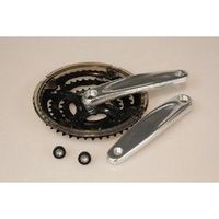 Lasco Crankset 24/34/42t zilver/zwart verdiept -4mm