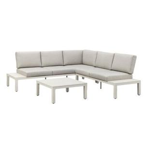 Loungeset Aveyron aluminium zand 81x240x240 cm - Leen Bakker