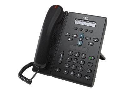 Unified IP Phone 6921 Slimline - VoIP-telefoon - SCCP, SIP - multiline - houtskool