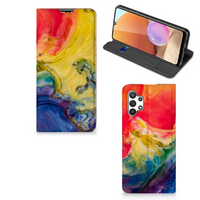 Bookcase Samsung Galaxy A32 4G | A32 5G Enterprise Editie Watercolor Dark