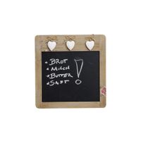 1x Schoolborden/krijtborden met hartjes 28 x 29 cm   -