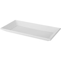 Rechthoekige witte onderzet bord/kaarsonderzetter 20 x 40 cm   -