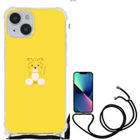 iPhone 14 Stevig Bumper Hoesje Baby Leopard - thumbnail