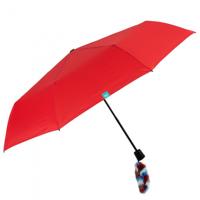 Perletti miniparaplu 57 x 97 cm microvezel/glasvezel rood/zwart