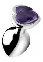 Gemstones Amethyst Heart Medium Anal Plug