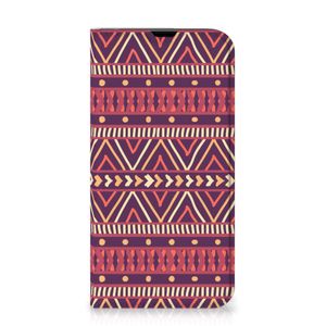 iPhone 13 Pro Hoesje met Magneet Aztec Paars