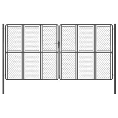 vidaXL Poort 400x200 cm staal antraciet