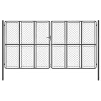 vidaXL Poort 400x200 cm staal antraciet