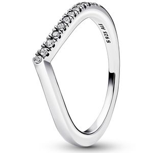 Pandora 192394C01 Ring Wish Half Sparkling zilver-zirconia wit