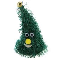 Zingende en dansende kerstboom - figuur - groen - H16 cm   - - thumbnail