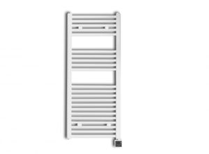 Sanicare elektrische design radiator 45x112cm wit met Bluetooth en thermostaat rechts chroom