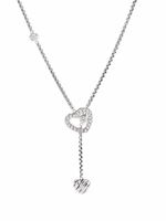 David Yurman collier Cable Collectibles Heart Y en argent sterling serti de diamants