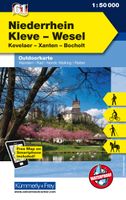 Wandelkaart 61 Outdoorkarte Niederrhein, Kleve - Wesel | Kümmerly & Fr