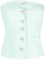 PINKO haut bustier à boutonnière - Vert