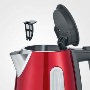 Severin WK 3417 waterkoker 1 l 2200 W Zwart, Rood