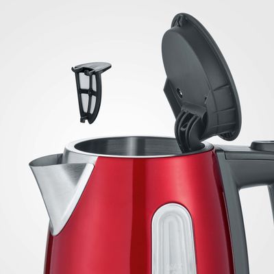 Severin WK 3417 waterkoker 1 l 2200 W Zwart, Rood