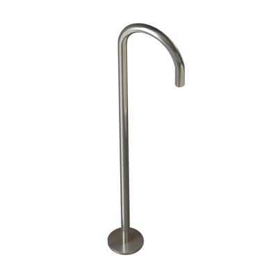 Badkraan Vrijstaand Hotbath Archie Rond Geborsteld RVS