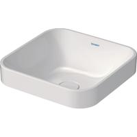 Duravit HappyD 2 Plus waskom vierkant zonder kraangat zonder overloop 40x40cm met keramische afdekkap wit 2359400000 - thumbnail