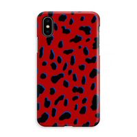 Red Leopard: iPhone X Volledig Geprint Hoesje