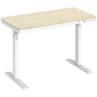 SpeaKa Professional Zit-sta-bureau Elektrisch in hoogte verstelbaar Hoogte: 720 tot 1200 mm (b x d) 1180 mm x 600 mm Wit, Hout (licht) SP-SSD-WN01 SP-12061128