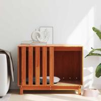 vidaXL Hondenhuis Wasbruin 90 x 60 x 67 cm Massief grenenhout, Woonkamer, Stevig Hondenhuis, Binnenopvang voor Huisdieren, Modern Den Hout, Comfortabele Kennel, Eenvoudig Dier