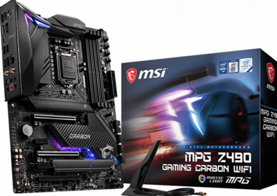 MPG Z490 GAMING CARBON WIFI - Moederbord - ATX - LGA1200-socket - Z490 - USB-C Gen2, USB 3.2 Gen 1, USB 3.2 Gen 2, USB-C Gen 2x2 - 2.5 Gigabit LAN, Wi-Fi, Bluetooth MPG Z490 GAMING CARBON WIFI - Moederbord - ATX - LGA1200-socket - Z490 - USB-C Gen2, USB 3.2 Gen 1, USB 3.2 Gen 2, USB-C Gen 2x2 - 2.5 Gigabit LAN, Wi-Fi, Bluetooth