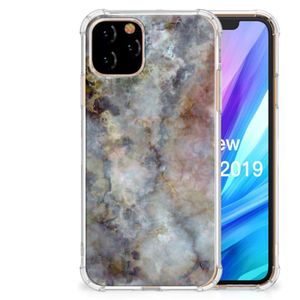 Apple iPhone 11 Pro Anti-Shock Hoesje Marmer Grijs