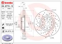 Remmenset, remschijf BREMBO, Remschijftype: Geperforeerd, Inbouwplaats: Achteras: , u.a. für VW, Skoda, Audi, Seat