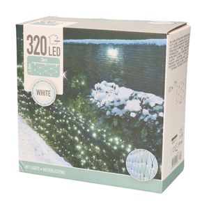 Koel witte netverlichting kerstlampjes 1,5 x 3 meter met 320 lampjes   -