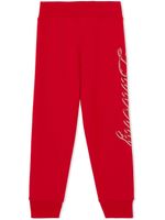 Burberry Kids pantalon de jogging à logo imprimé - Rouge